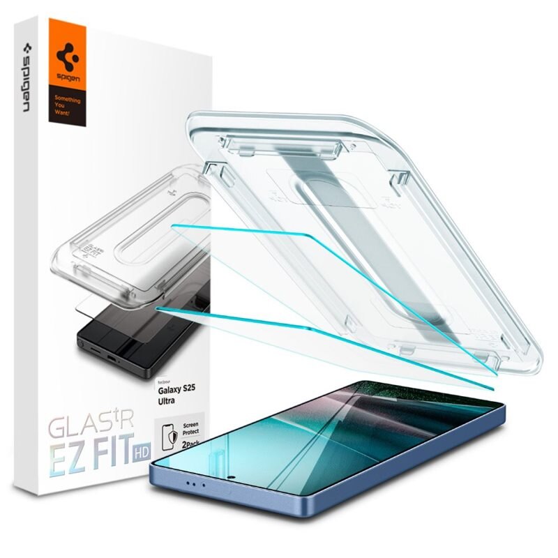 Image of Spigen Samsung Galaxy S25 Ultra Screen Protector GLAS.tR EZ Fit (2-pack)