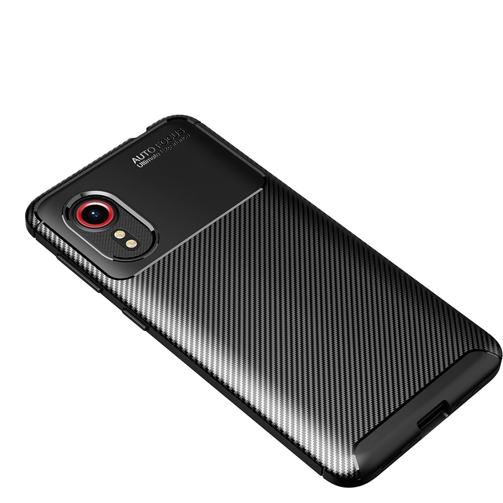 TPU-kuori hiilikuitukuvio Samsung Galaxy Xcover 5 musta