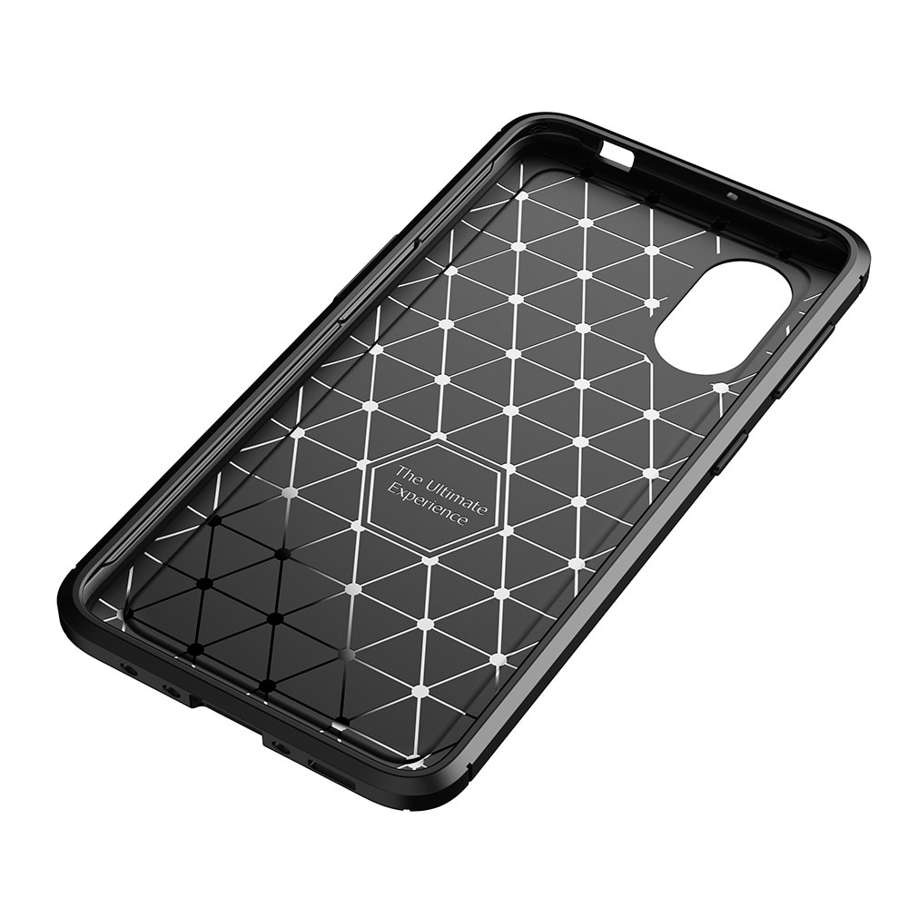 TPU-kuori hiilikuitukuvio Samsung Galaxy Xcover 5 musta