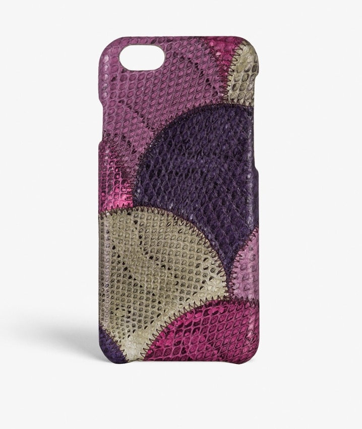 Kuori iPhone 6/6S Real Water Snake Squama Violetta