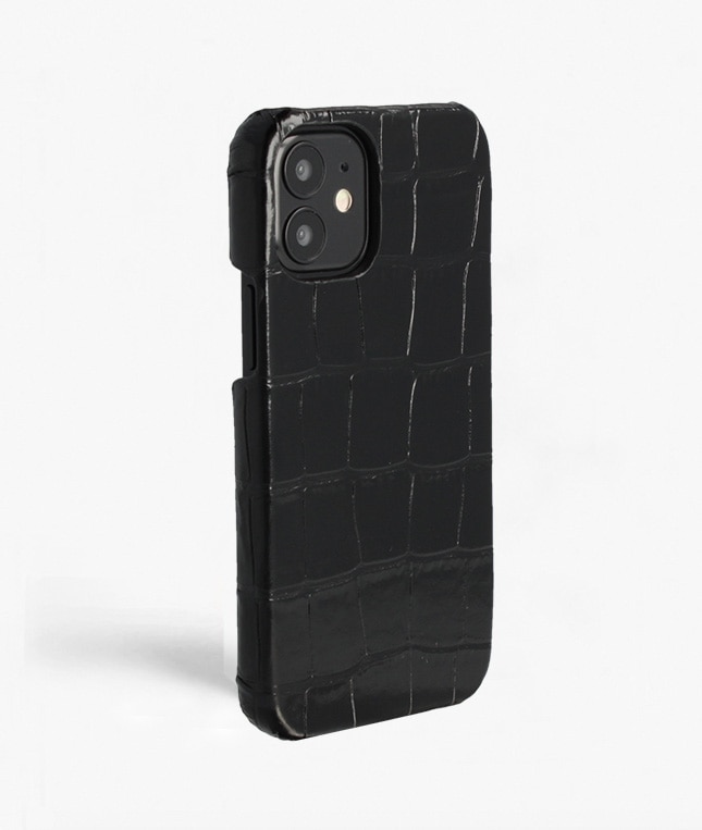 Kuori iPhone 12 Mini Croco Musta