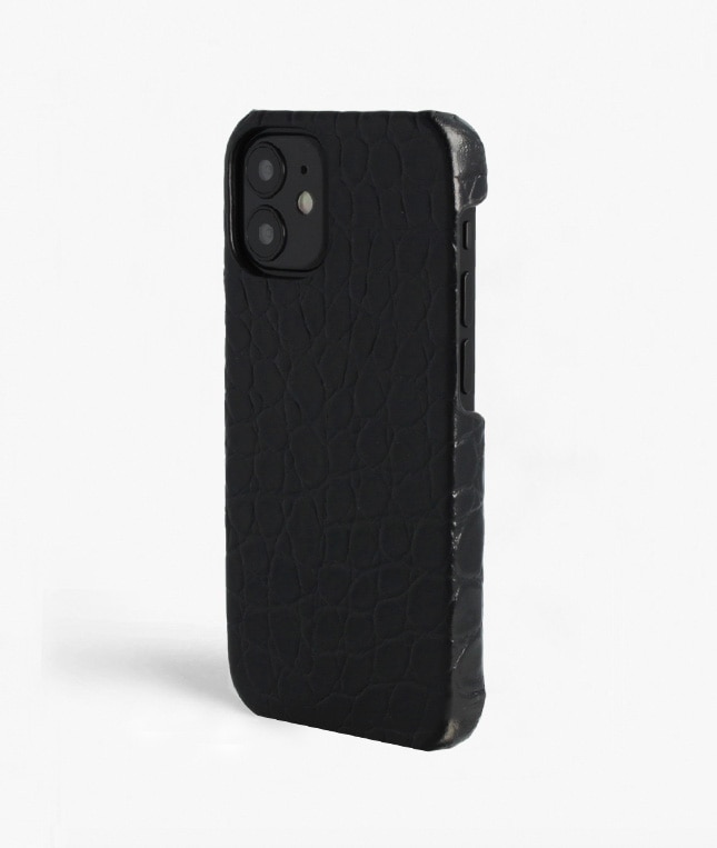 Kuori iPhone 12 Mini Croco Musta