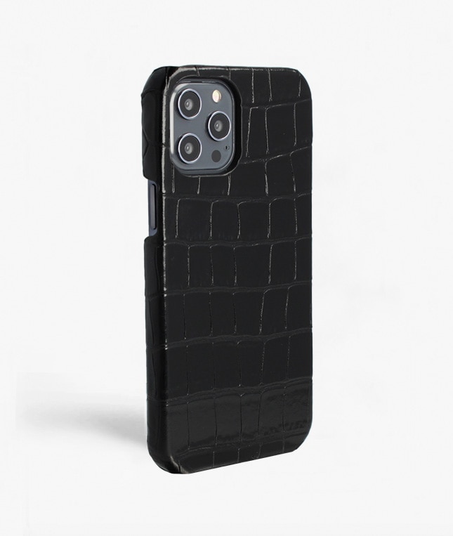 Kuori iPhone 12 Pro Max Croco Black