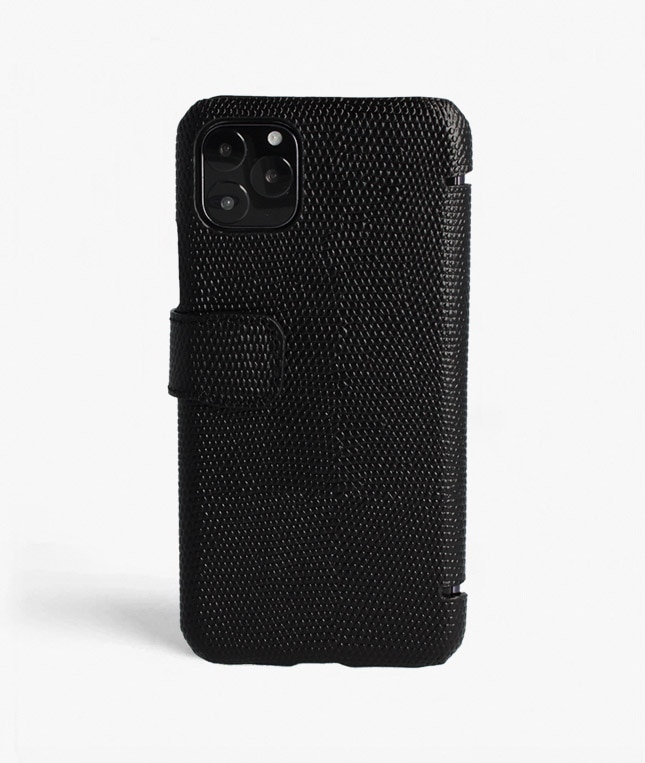 Lompakkokotelo iPhone 11 Pro Max Lizard Black