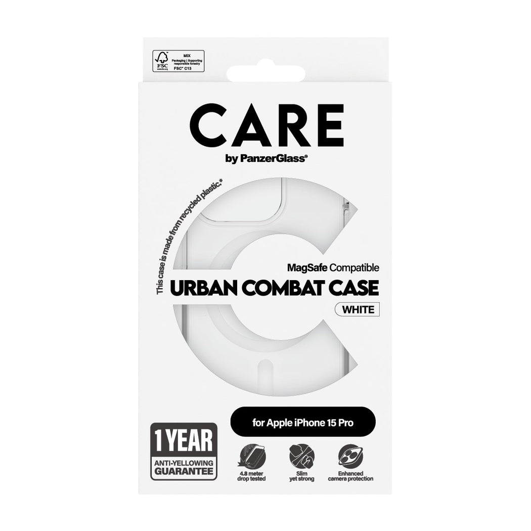 iPhone 15 Pro Urban Combat Case MagSafe läpinäkyvä