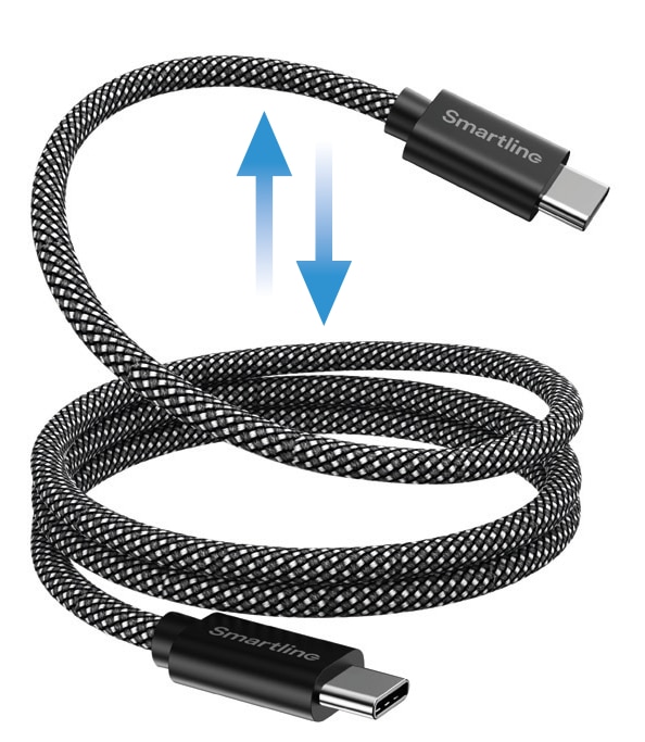 Magneettinen USB-C -> USB-C kaapeli 1m musta