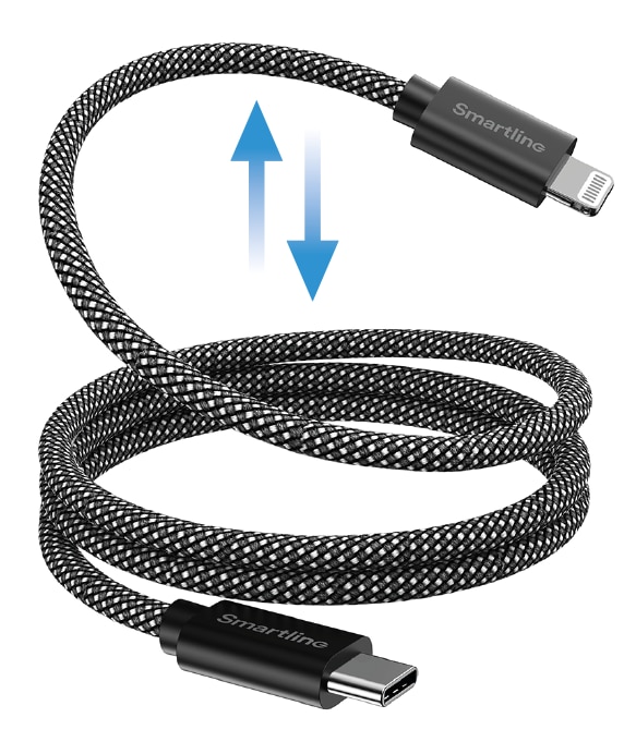 Magneettinen USB-C -> Lightning kaapeli 1m musta