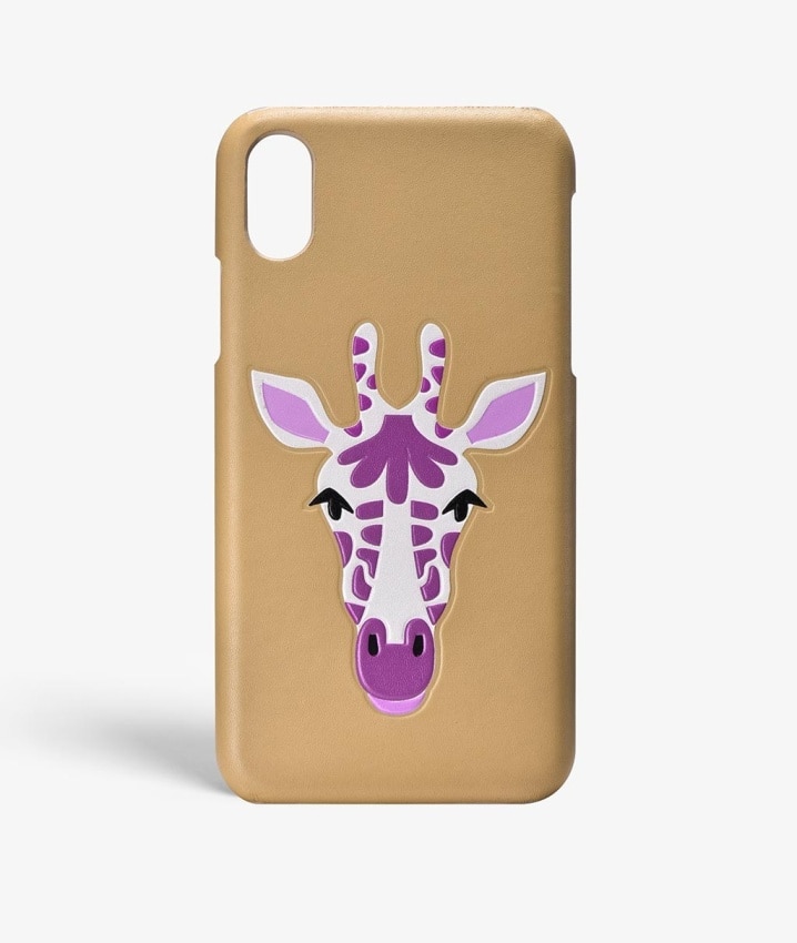 Kuori iPhone X/XS Giraffe Nappa Beige