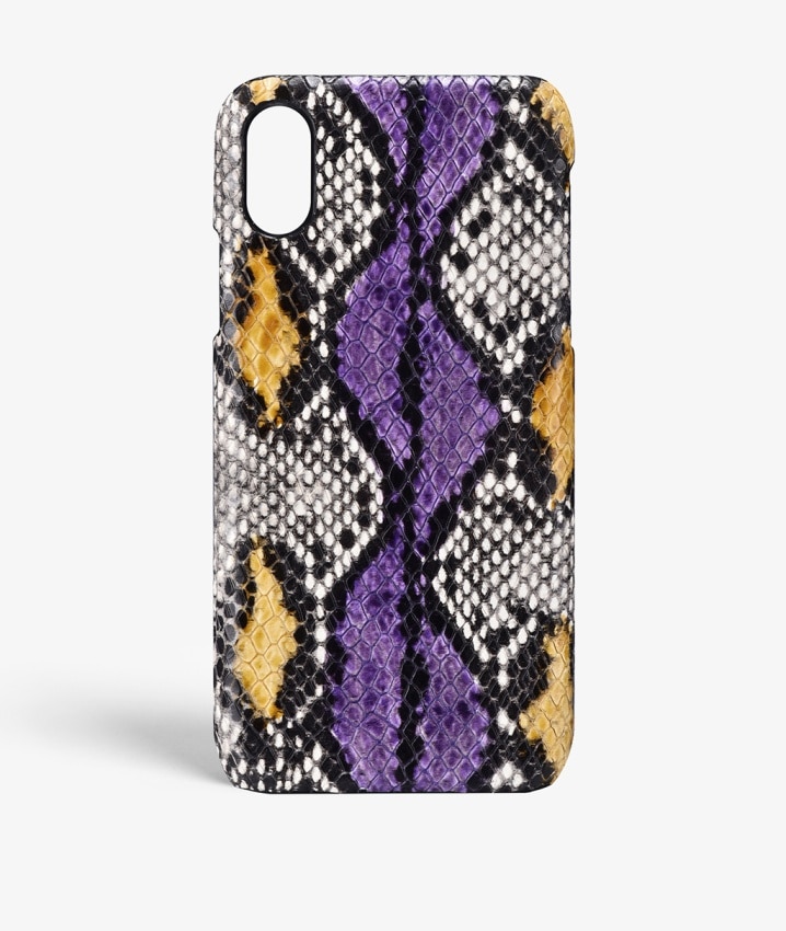 Kuori iPhone X/XS Snake Lila/Ocra