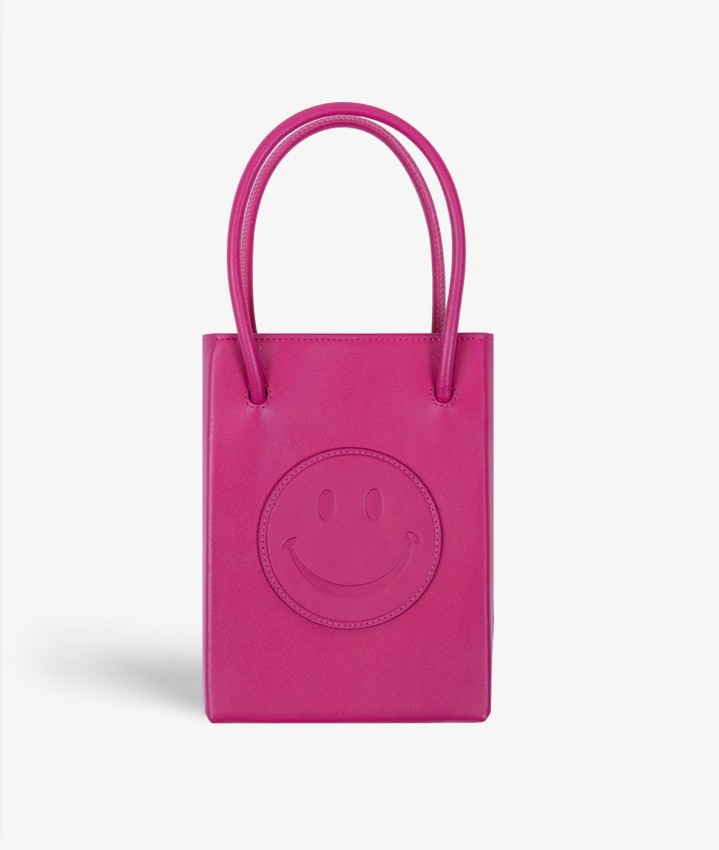 Essential Crossbody Laukku Smiley Vegetable Tanned Pink