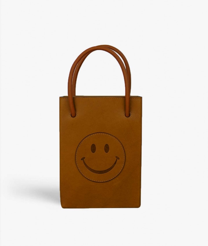 Essential Crossbody Laukku Smiley Vegetable Tanned Brown