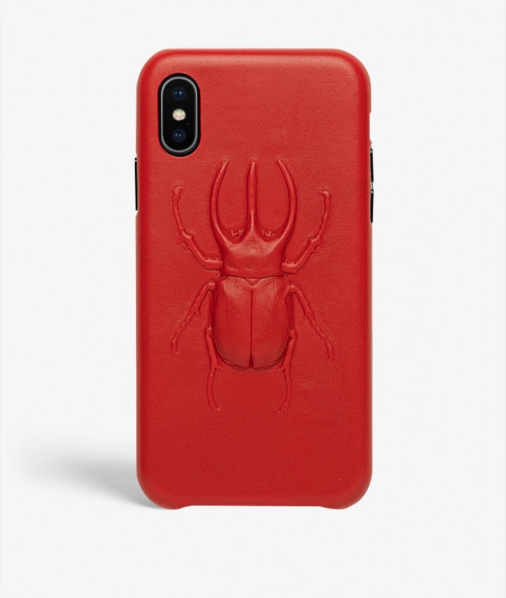 Kuori iPhone Xs Max Beetle Calf Red