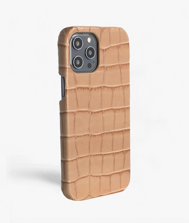 Kuori iPhone 12 Pro Max Croco Sand