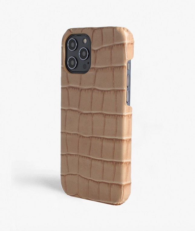 Kuori iPhone 12 Pro Max Croco Sand