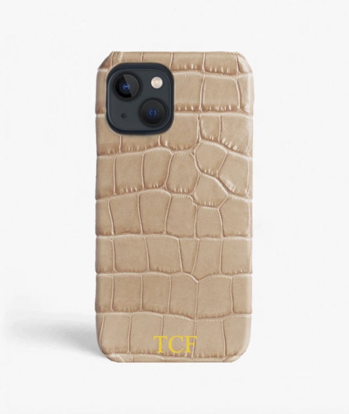 Kuori iPhone 12 Mini Croco Sand