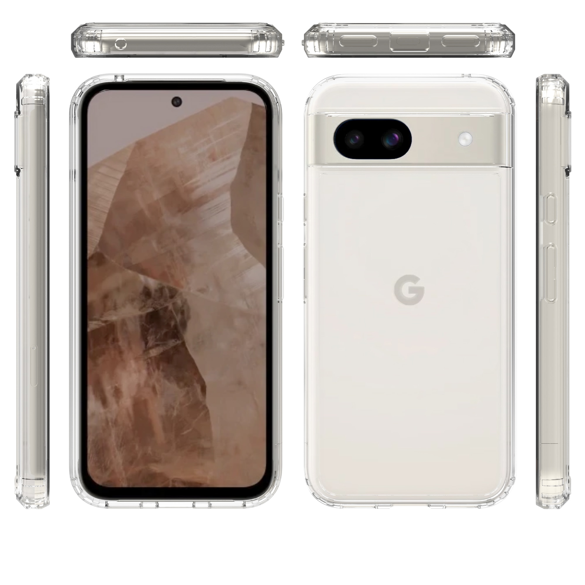 Crystal Hybrid Case Google Pixel 8a kirkas