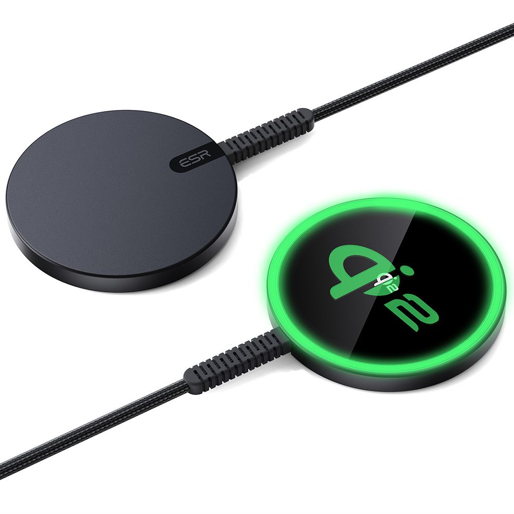 HaloLock Mini Qi2 MagSafe Magnetic Wireless Charger musta