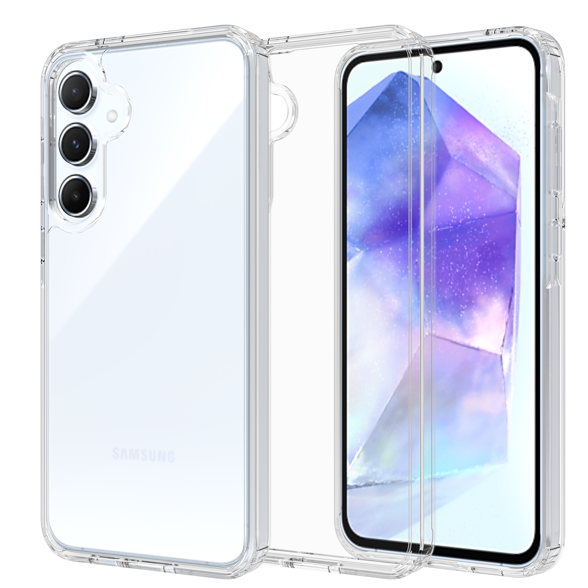 Hybridikuori Samsung Galaxy A55 läpinäkyvä