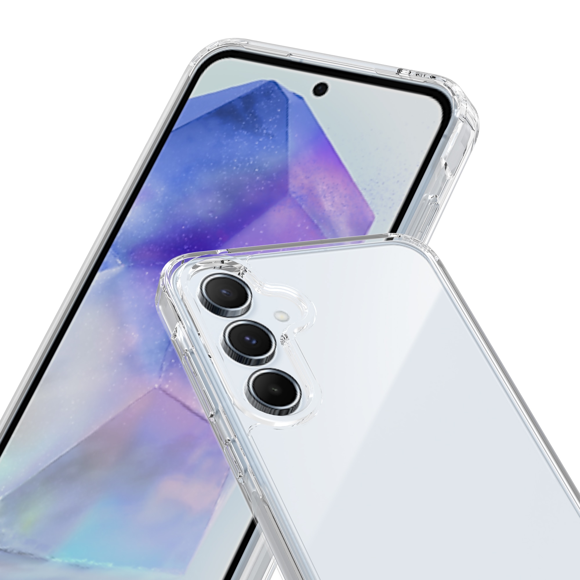 Hybridikuori Samsung Galaxy A55 läpinäkyvä