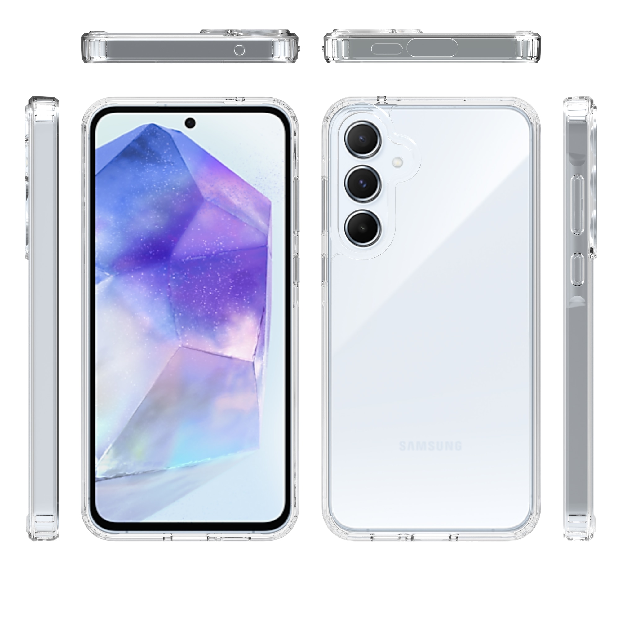 Hybridikuori Samsung Galaxy A55 läpinäkyvä