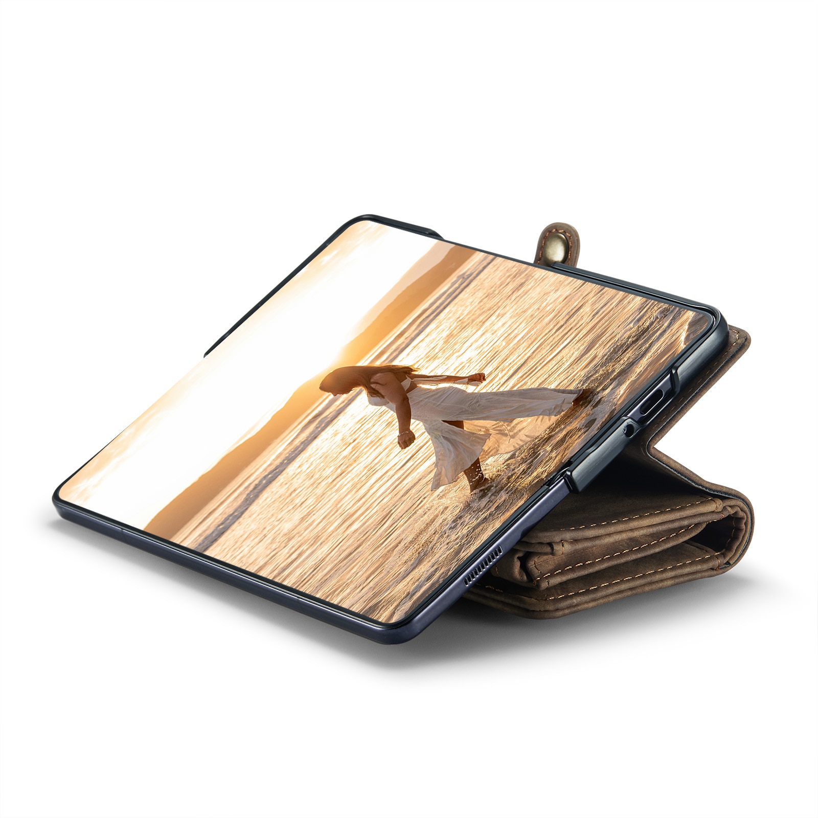 Multi-slot Suojakotelo Samsung Galaxy Z Fold 6 ruskea