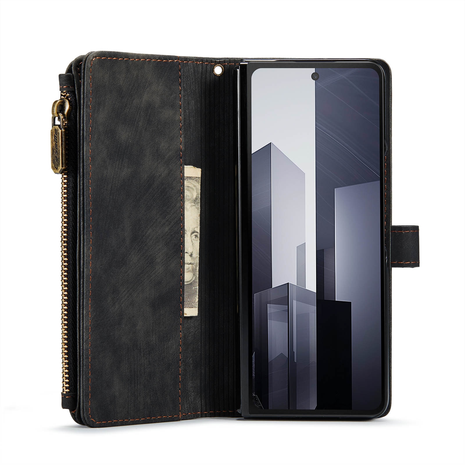 Zipper Wallet Samsung Galaxy Z Fold 6 musta