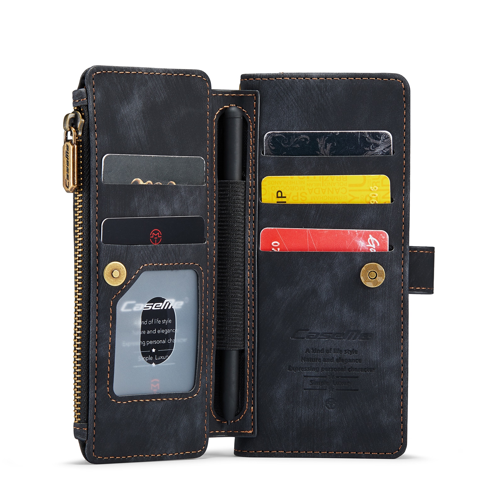 Zipper Wallet Samsung Galaxy Z Fold 6 musta