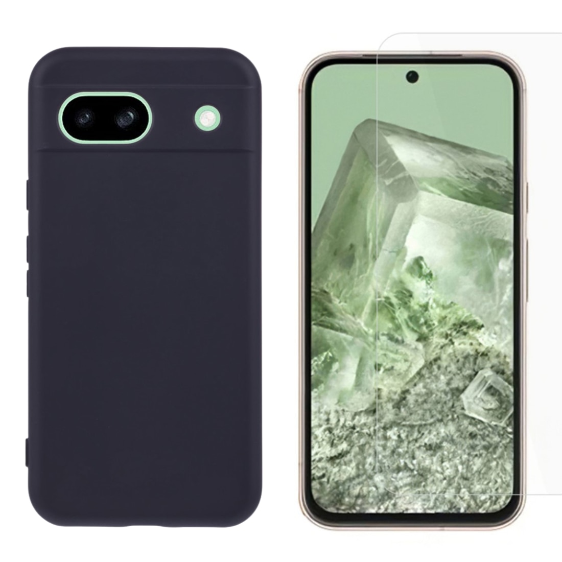 Google Pixel 8a Setti Kuori TPU ja Näytönsuoja