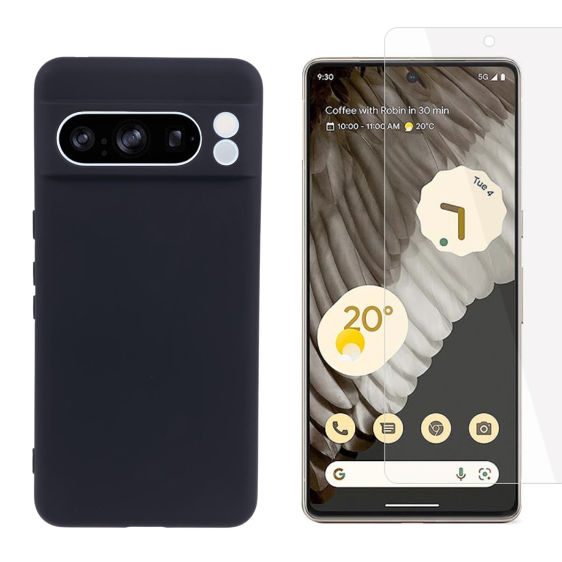 Google Pixel 8 Pro Setti Kuori TPU ja Näytönsuoja