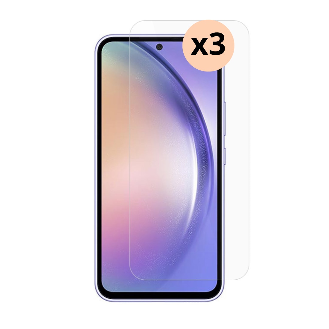 Setti Samsung Galaxy A55, 3-pack Näytön Panssarilasi 0.3mm