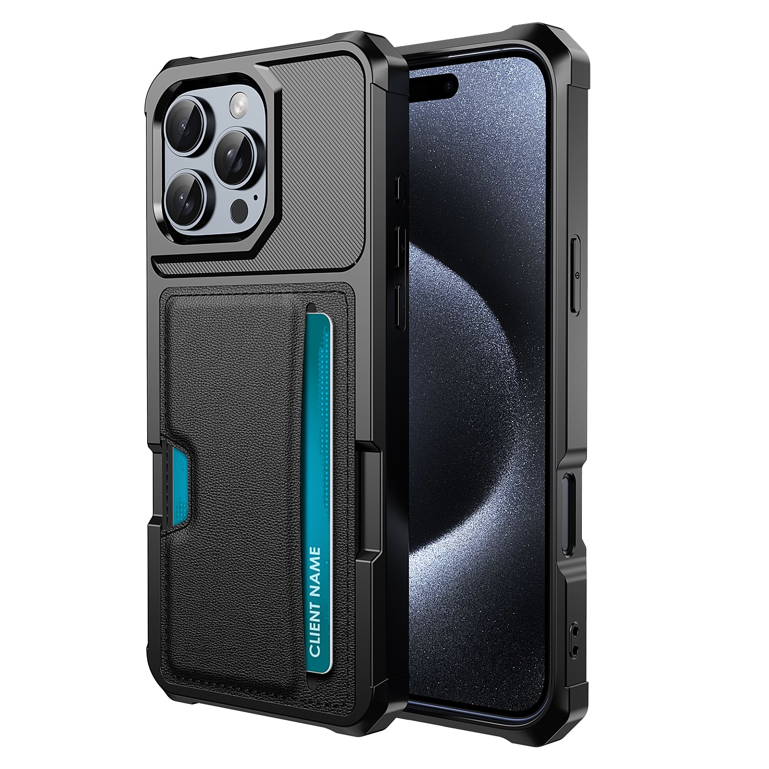 Tough Card Case iPhone 16 Pro Max musta