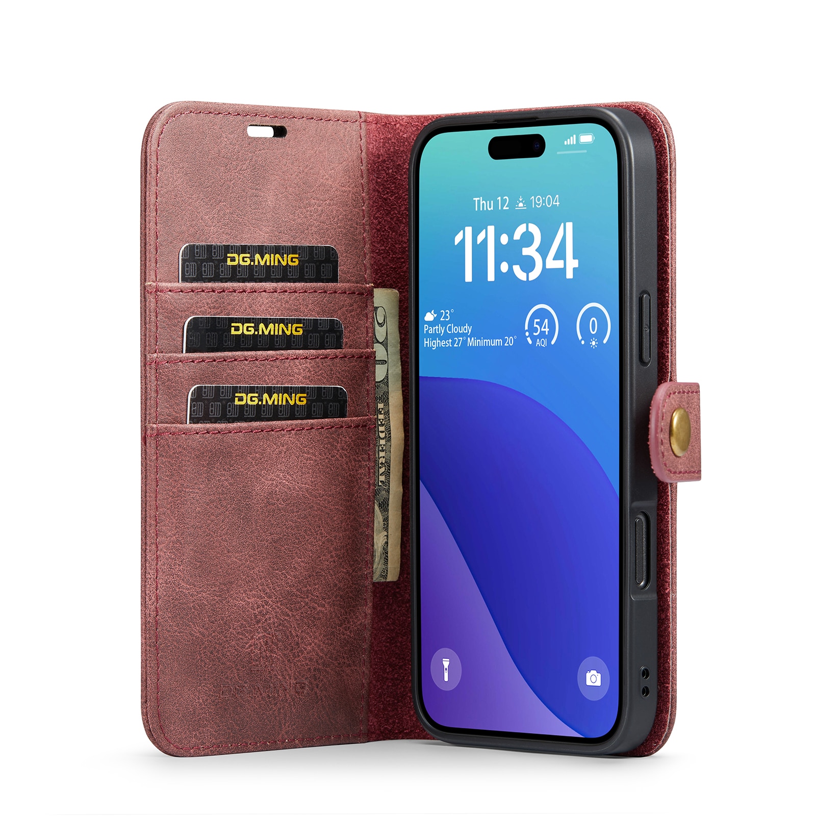 Magnet Wallet iPhone 16 Pro Red