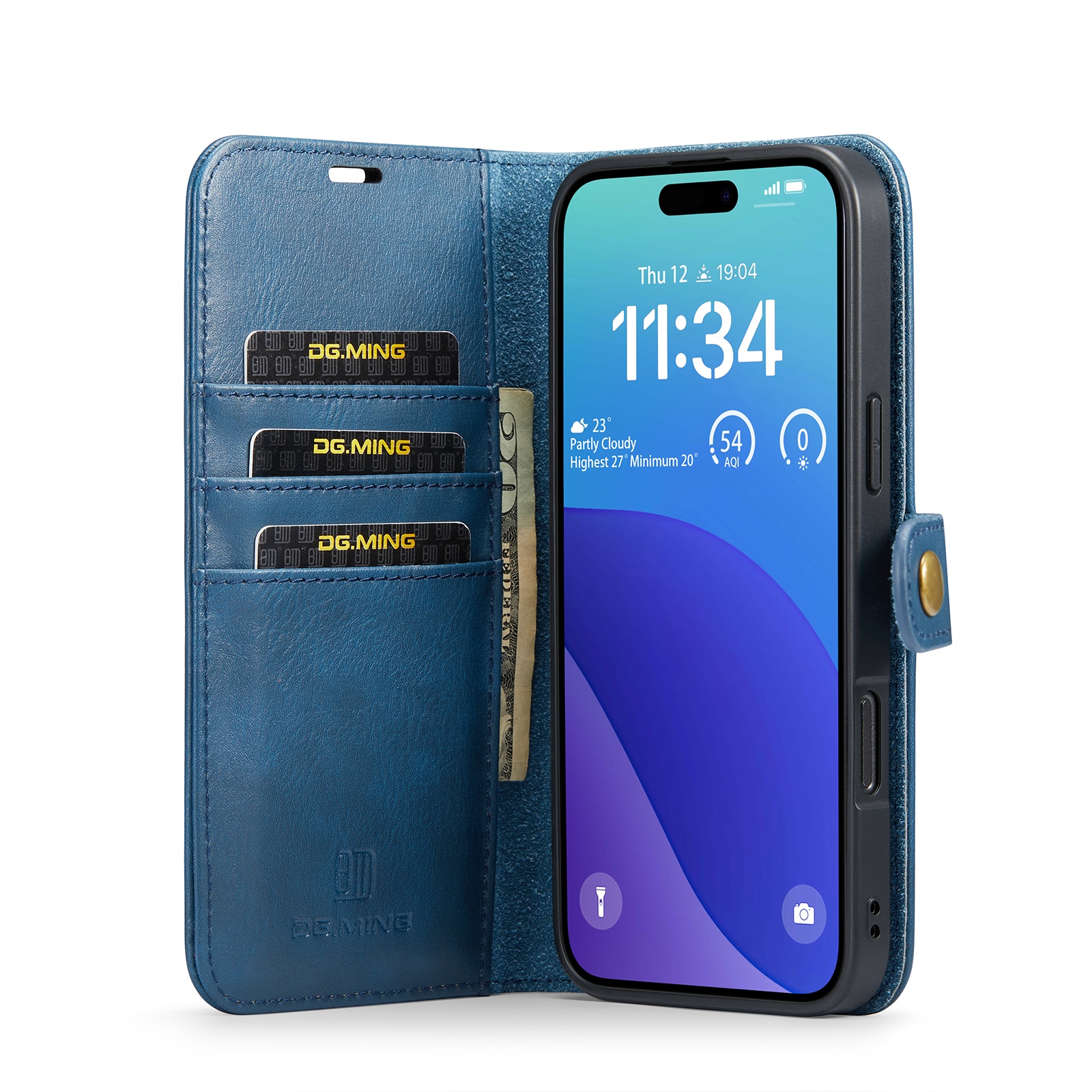 Magnet Wallet iPhone 16 Pro Blue