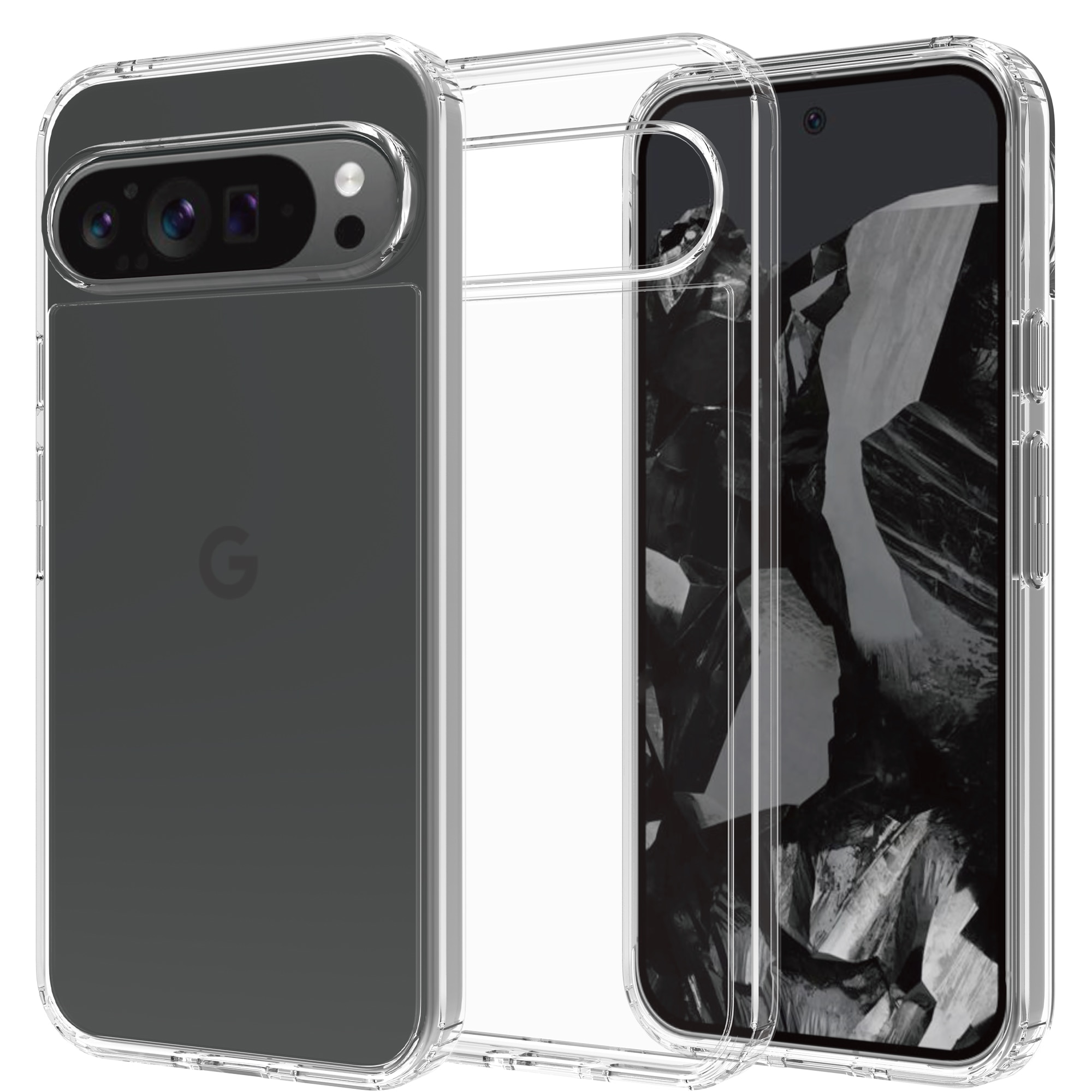 Crystal Hybrid Case Google Pixel 9 Pro XL läpinäkyvä