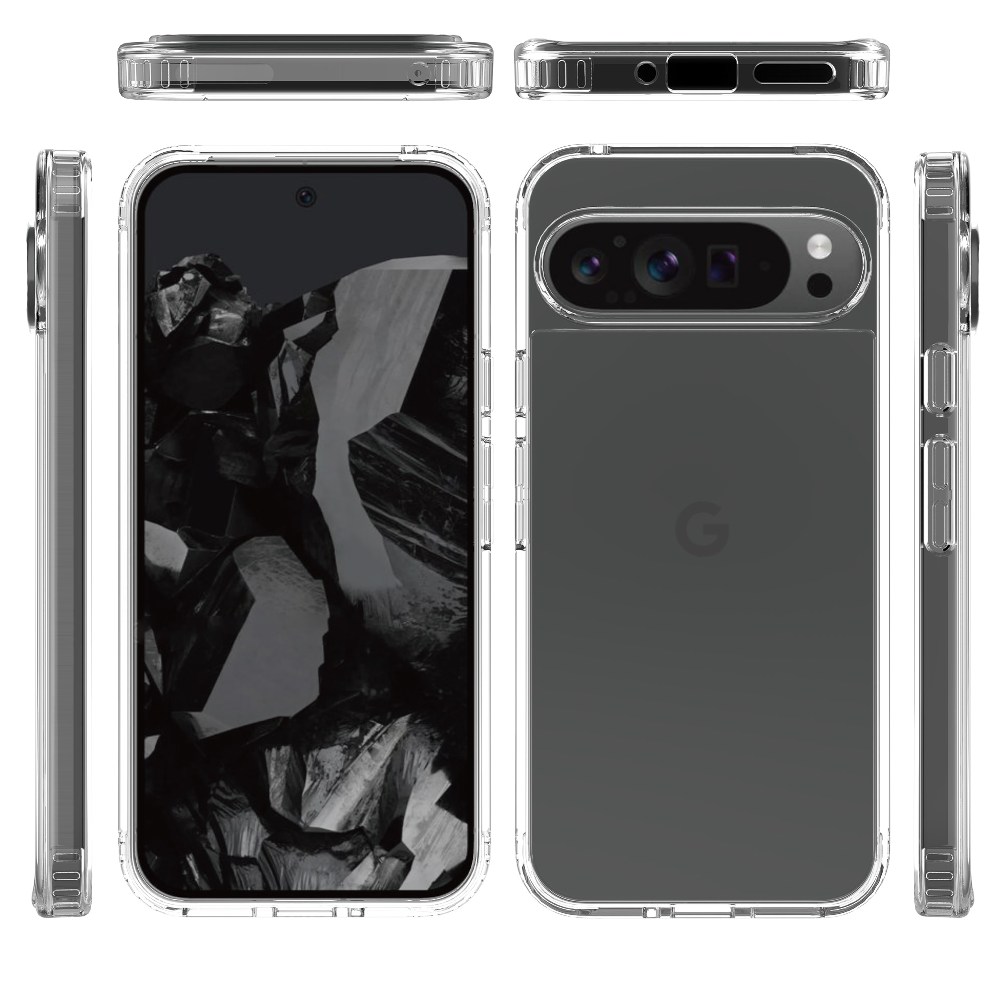 Crystal Hybrid Case Google Pixel 9 Pro XL läpinäkyvä