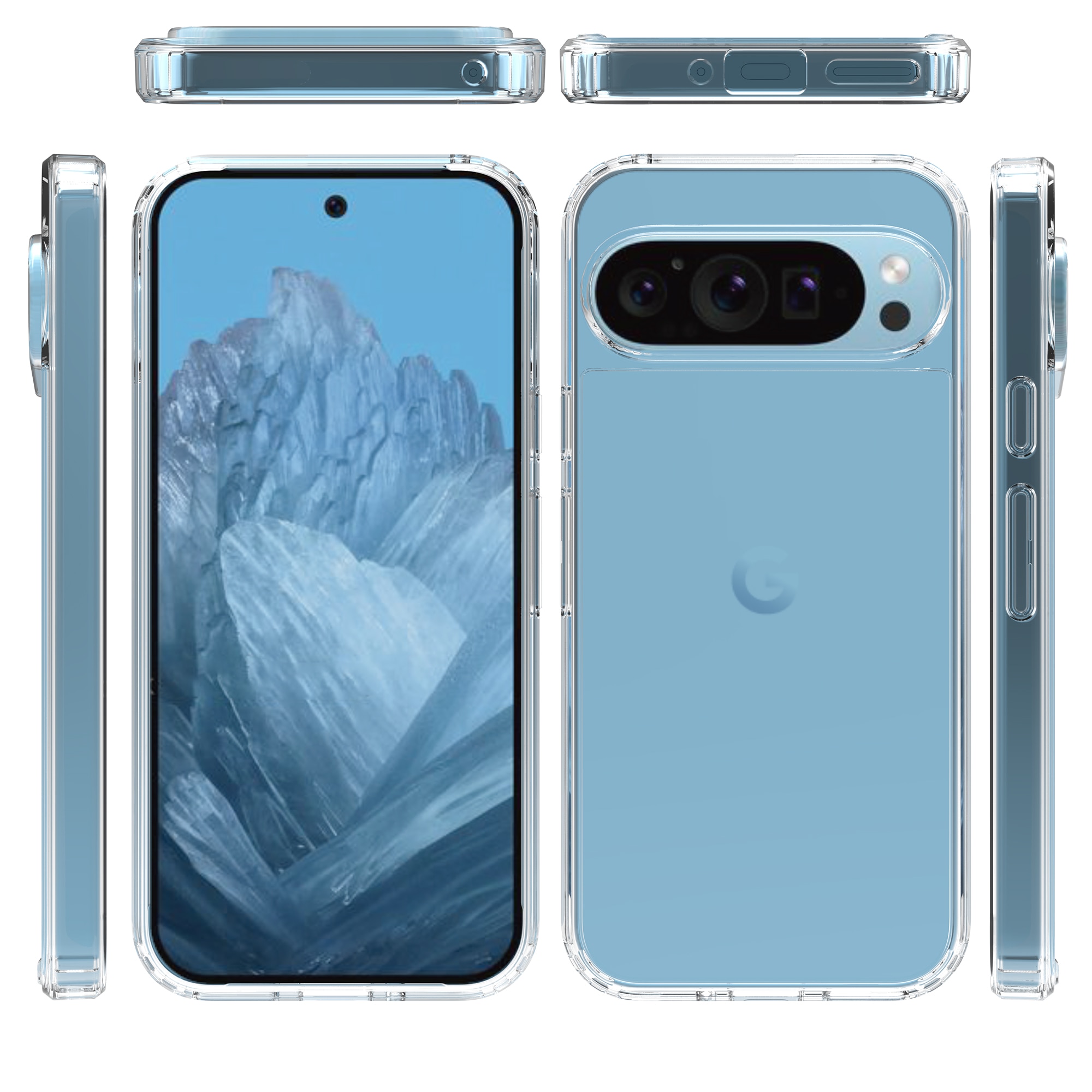 Crystal Hybrid Case Google Pixel 9 Pro läpinäkyvä