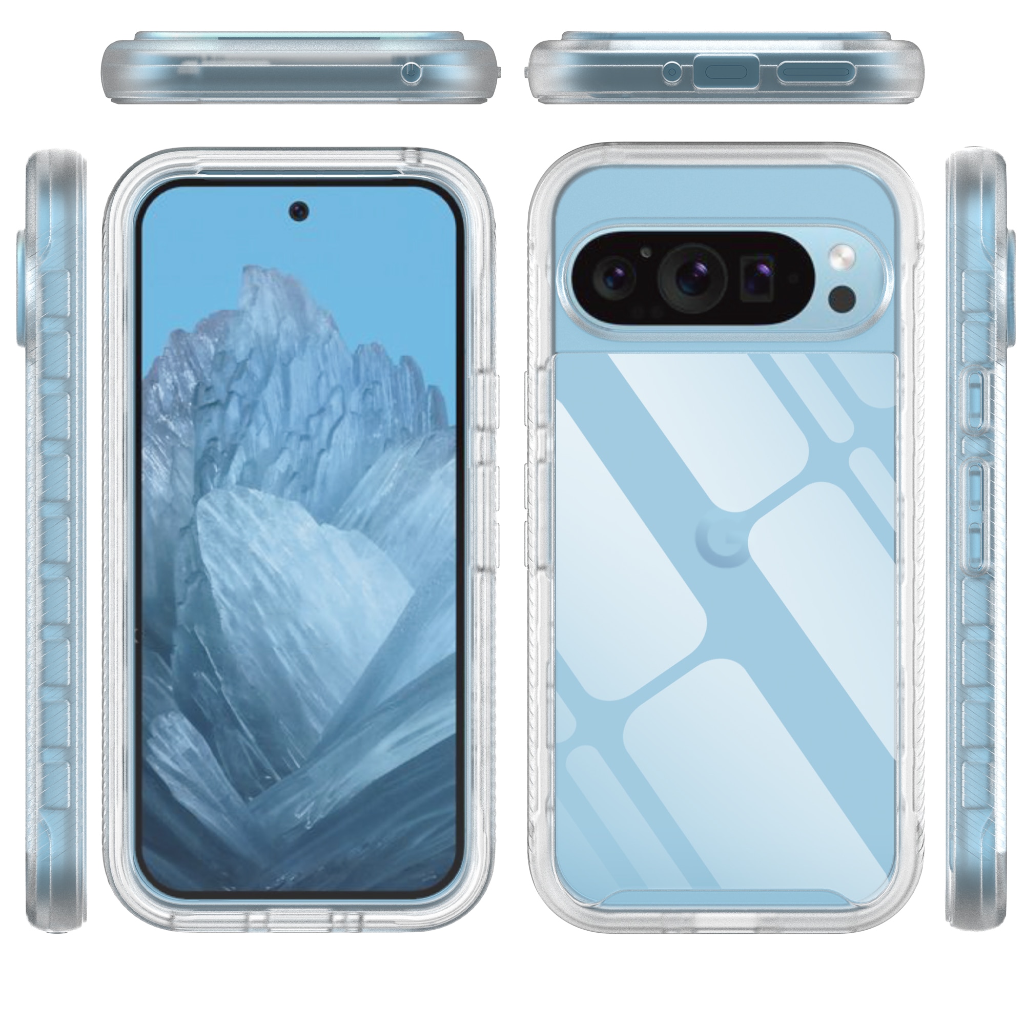 Full Protection Case Google Pixel 9 Pro kirkas