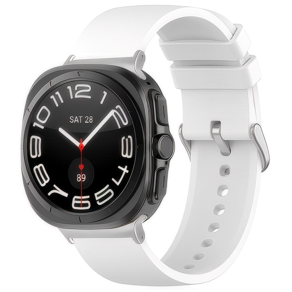 Silikoniranneke Samsung Galaxy Watch Ultra 47mm valkoinen