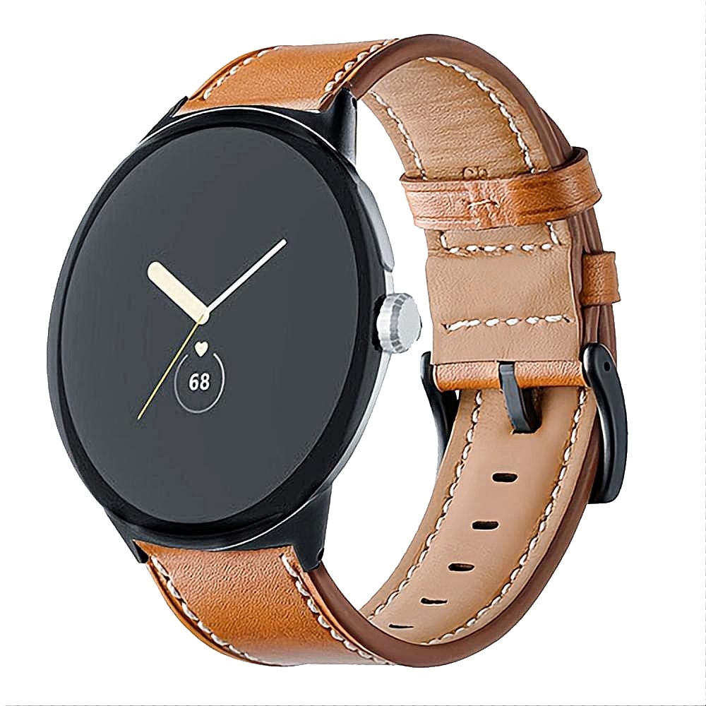 Nahkaranneke Google Pixel Watch 3 45mm cognac