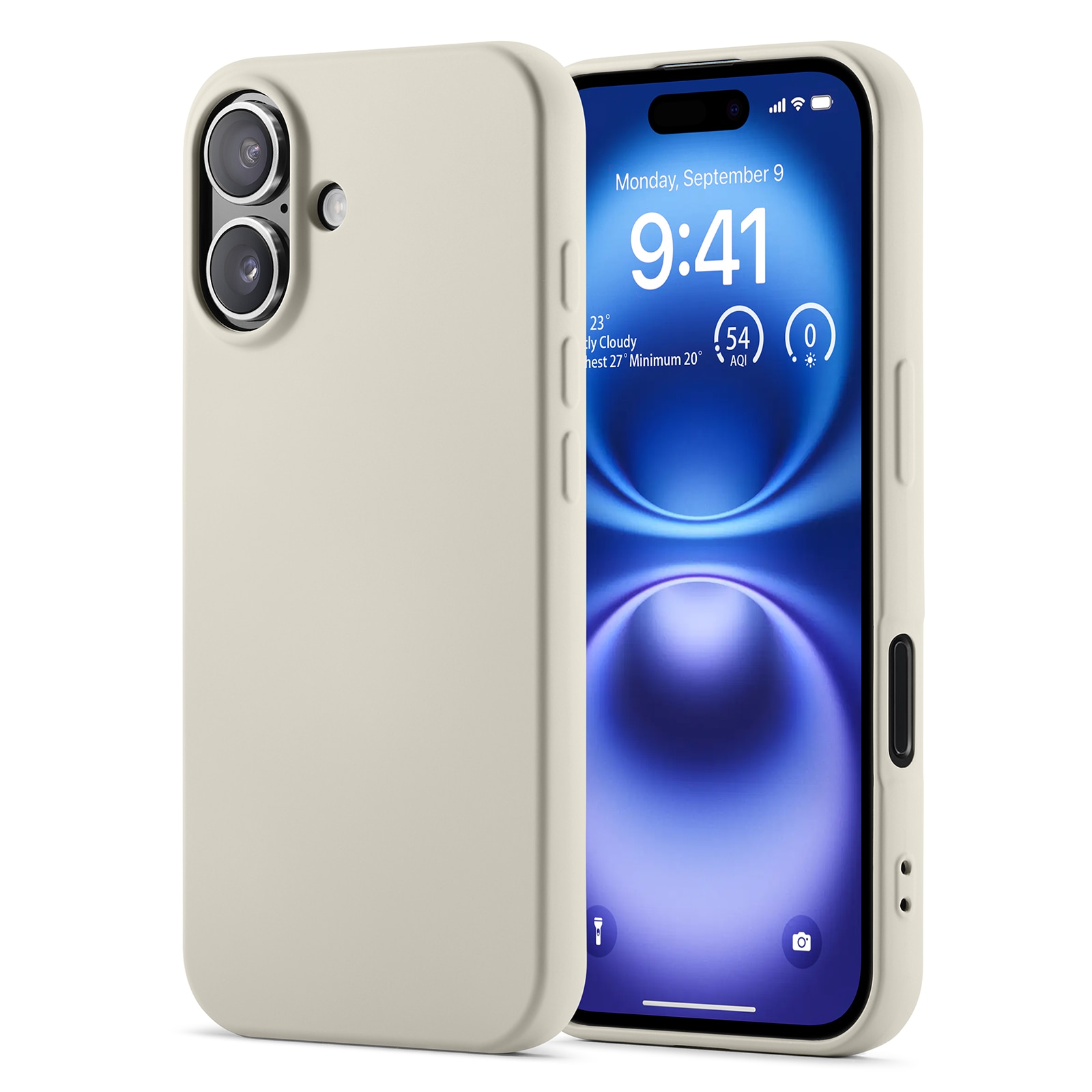 Iskunkestävä Kuori TPU iPhone 16 Beige