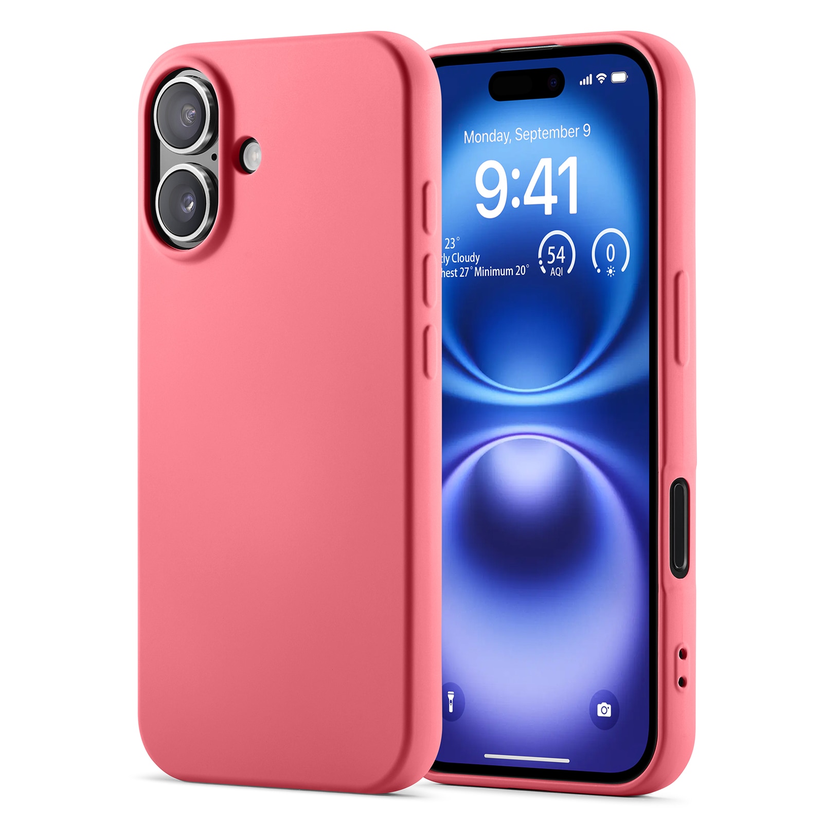 Iskunkestävä Kuori TPU iPhone 16 Cerise