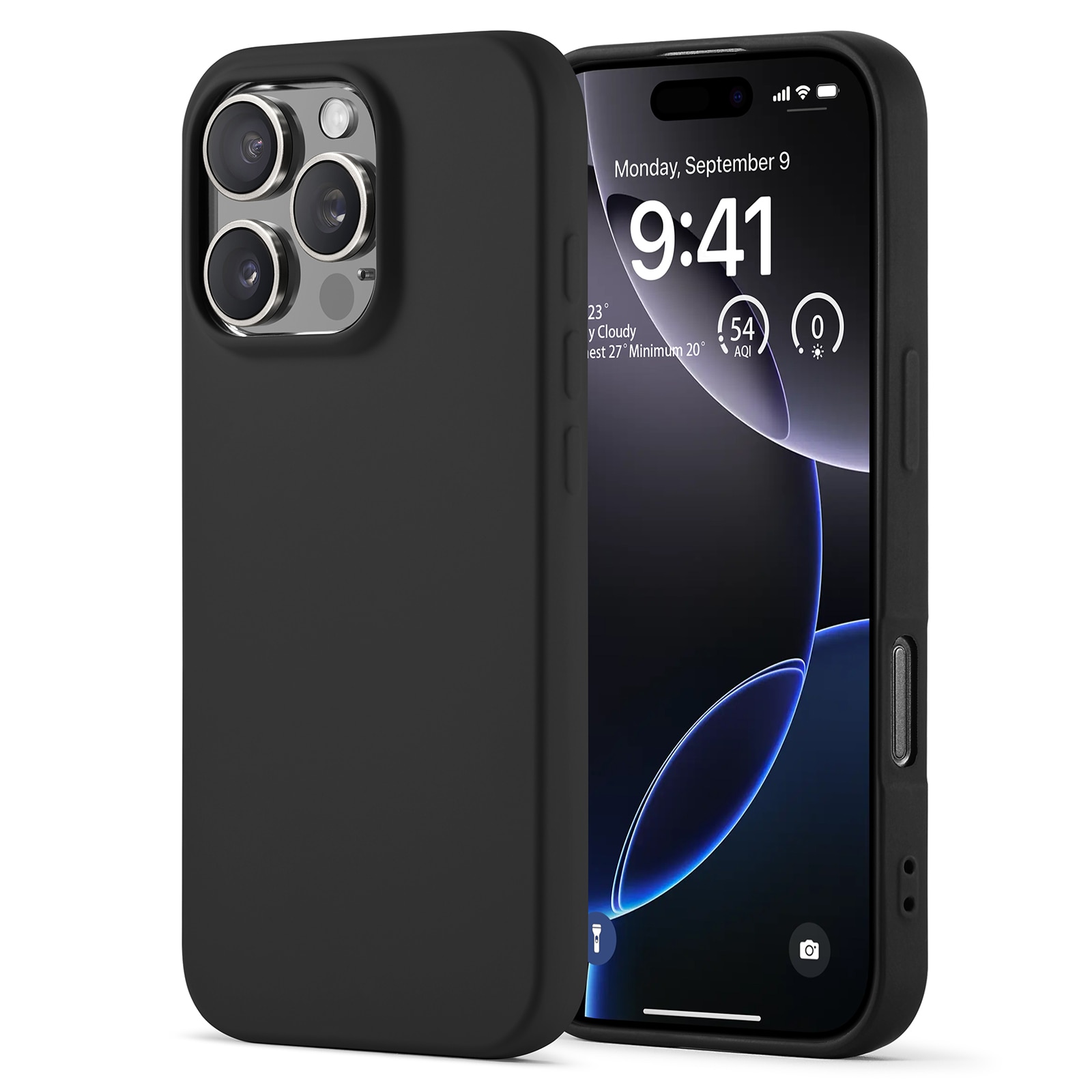 TPU suojakuori iPhone 16 Pro Musta