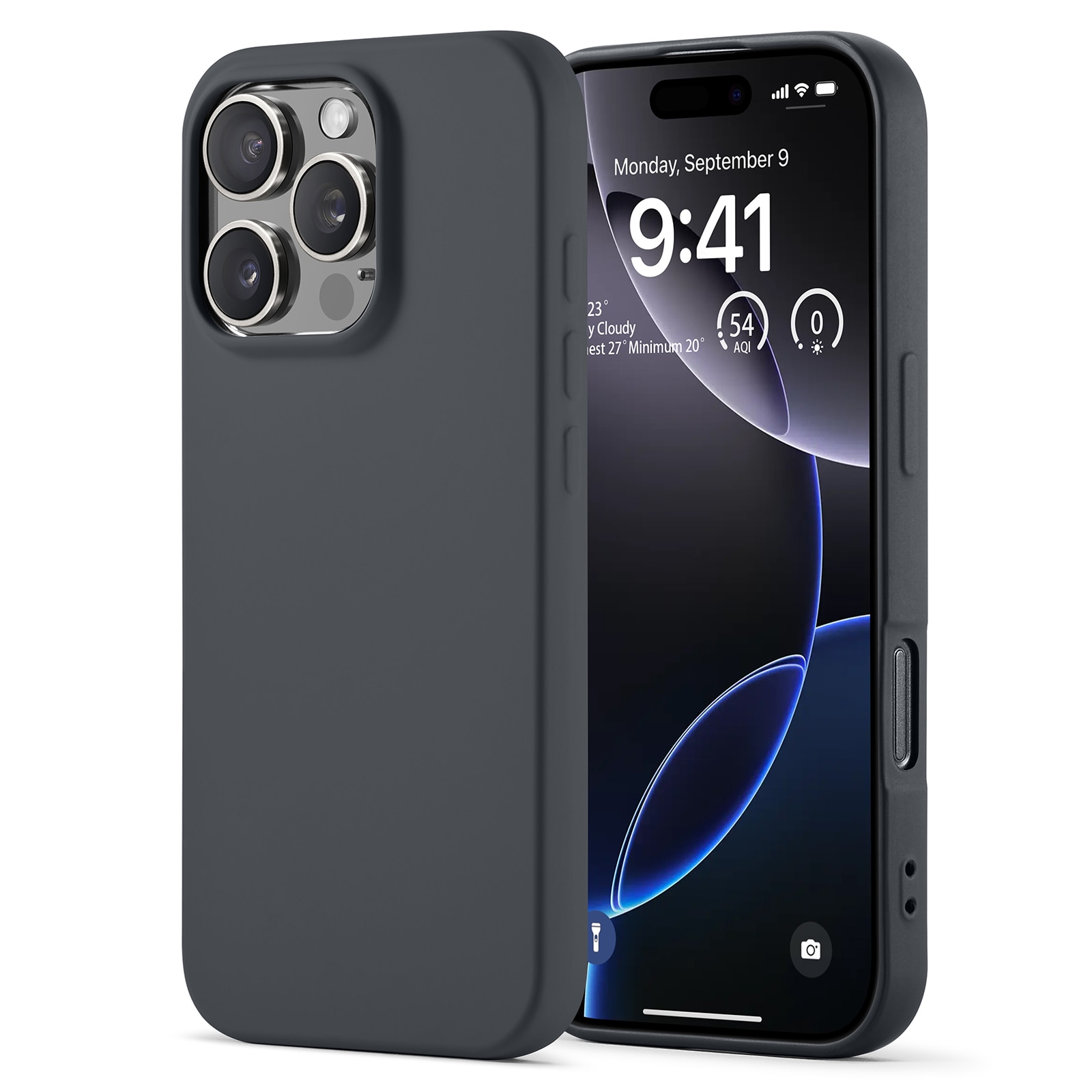 Iskunkestävä Kuori TPU iPhone 16 Pro Harmaa