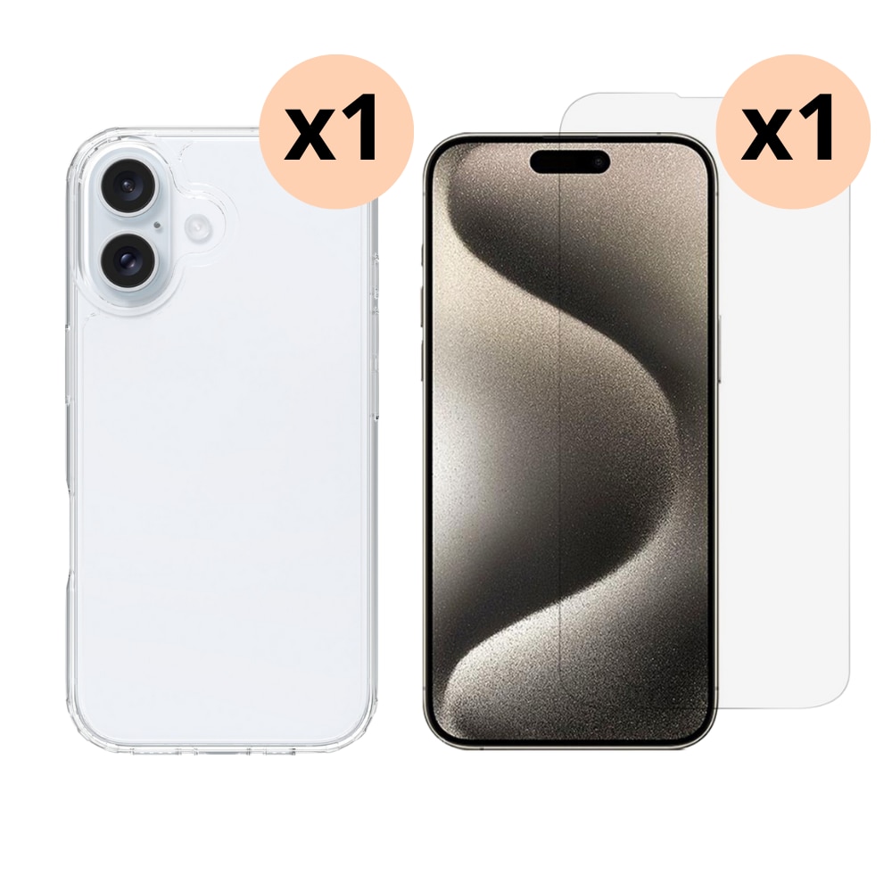 iPhone 16 Setti Kuori ja Näytönsuoja