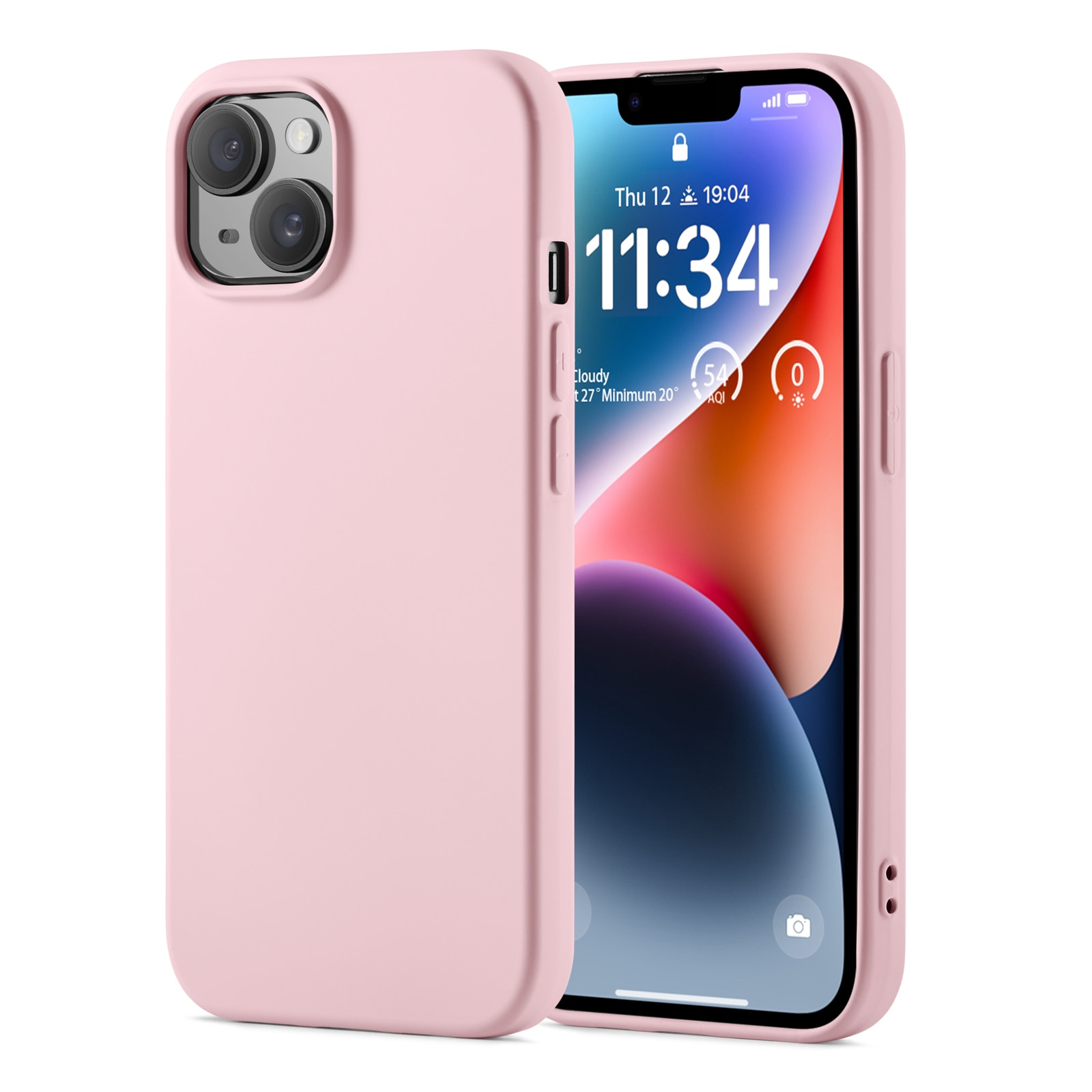 TPU suojakuori iPhone 14 Vaaleanpunainen