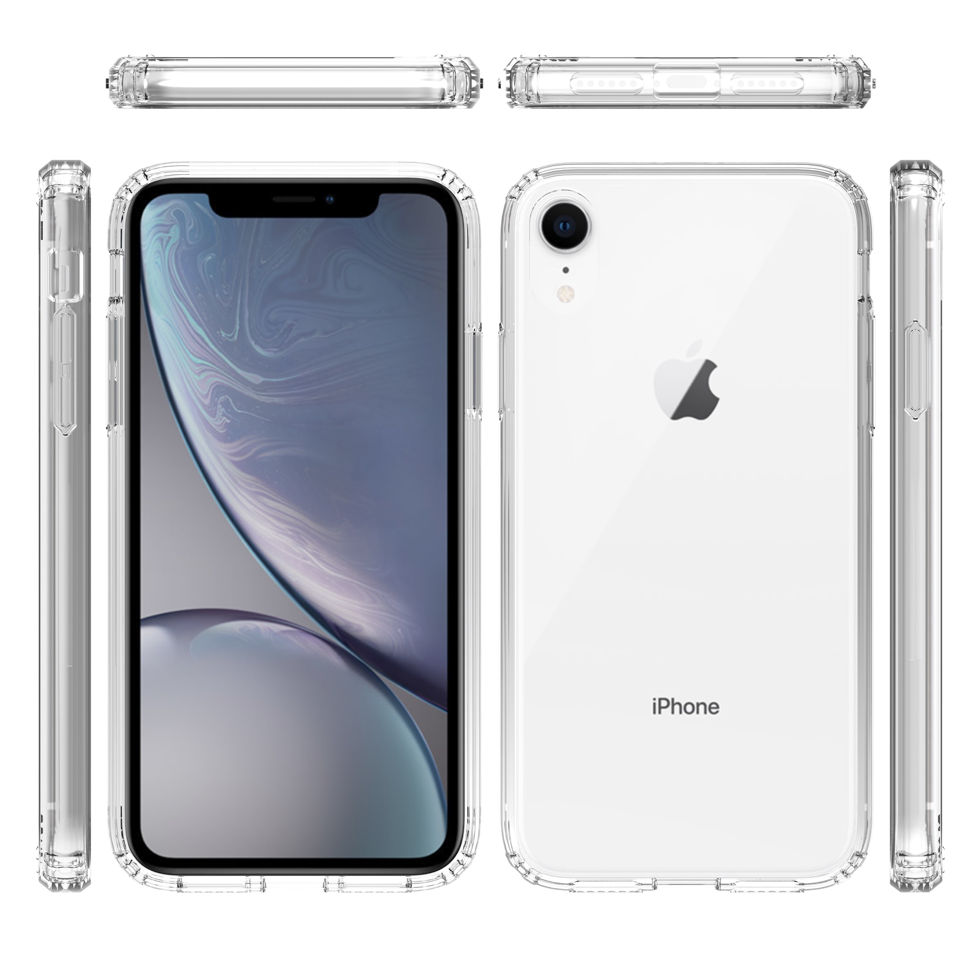 Hybridikuori iPhone Xr läpinäkyvä