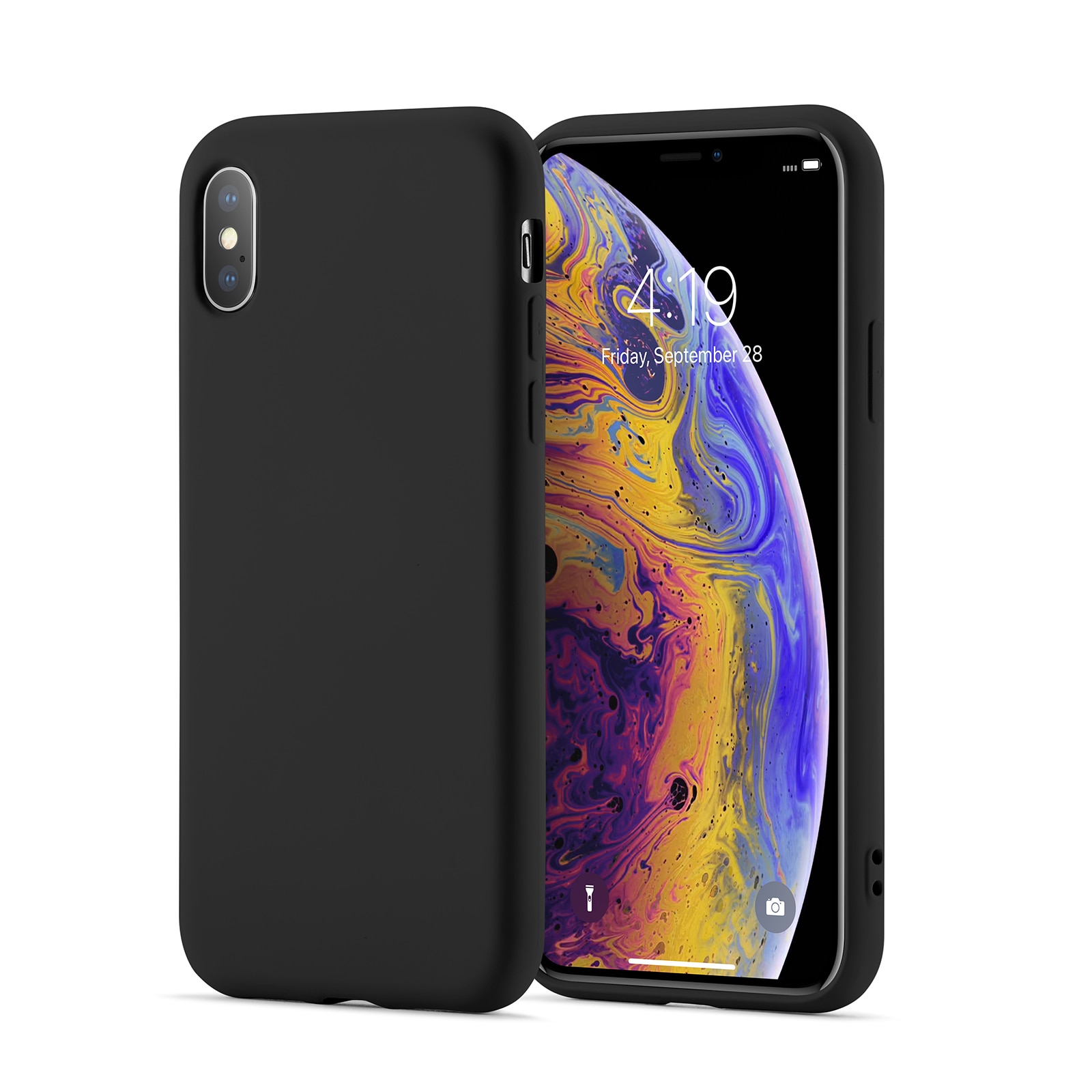 TPU suojakuori iPhone X/XS musta