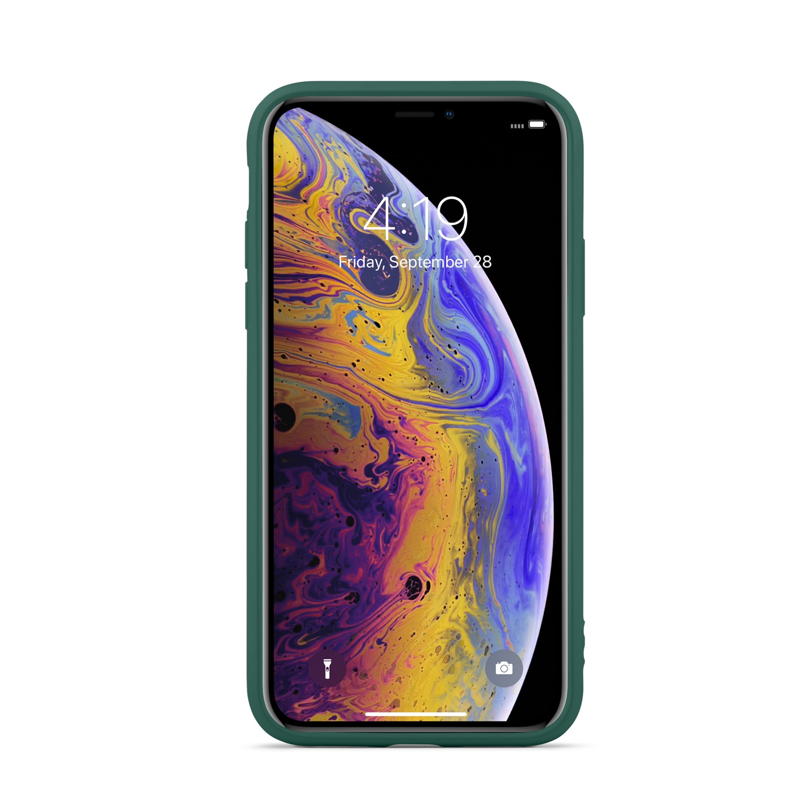 TPU suojakuori iPhone X/XS tummanvihreä