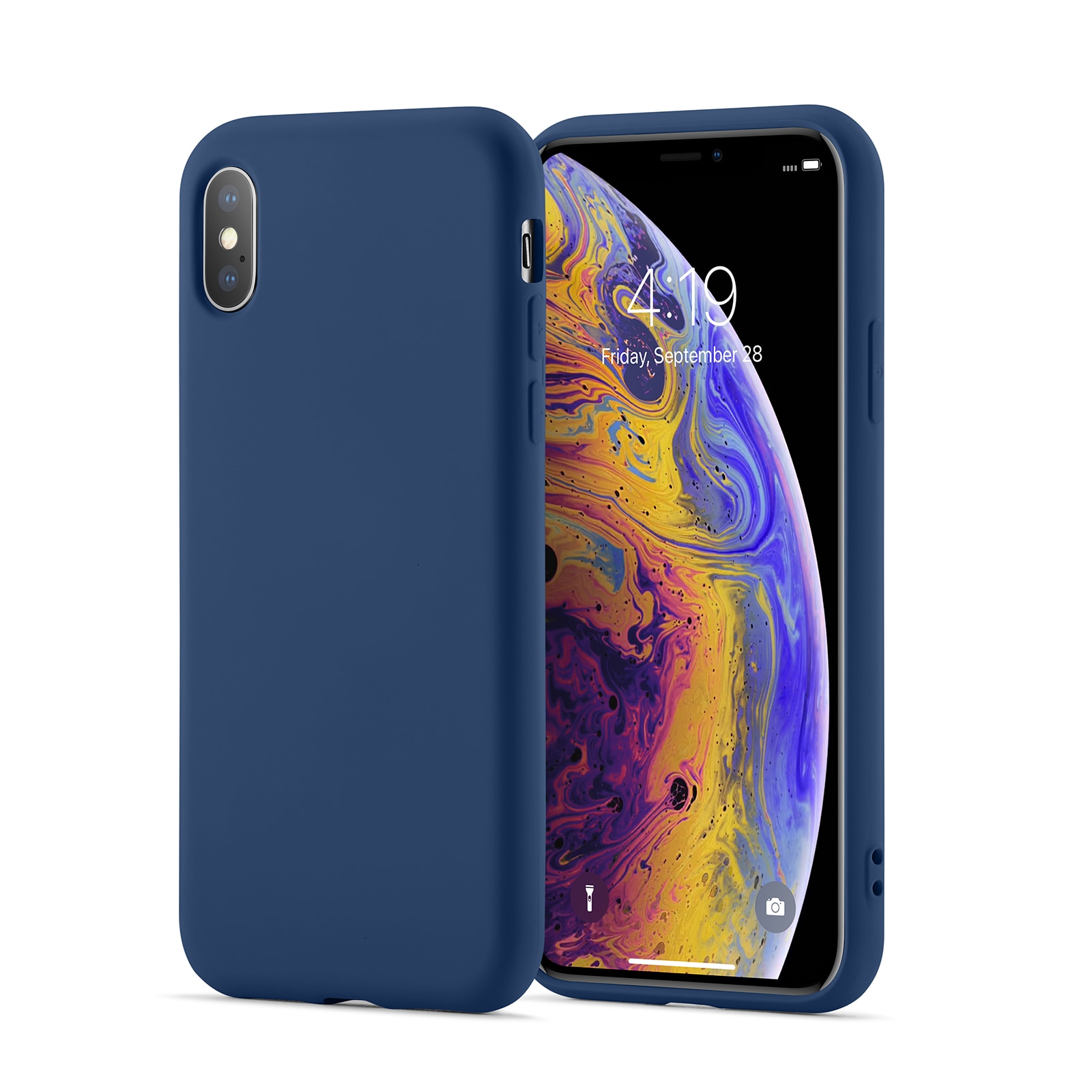 TPU suojakuori iPhone X/XS vaaleansininen