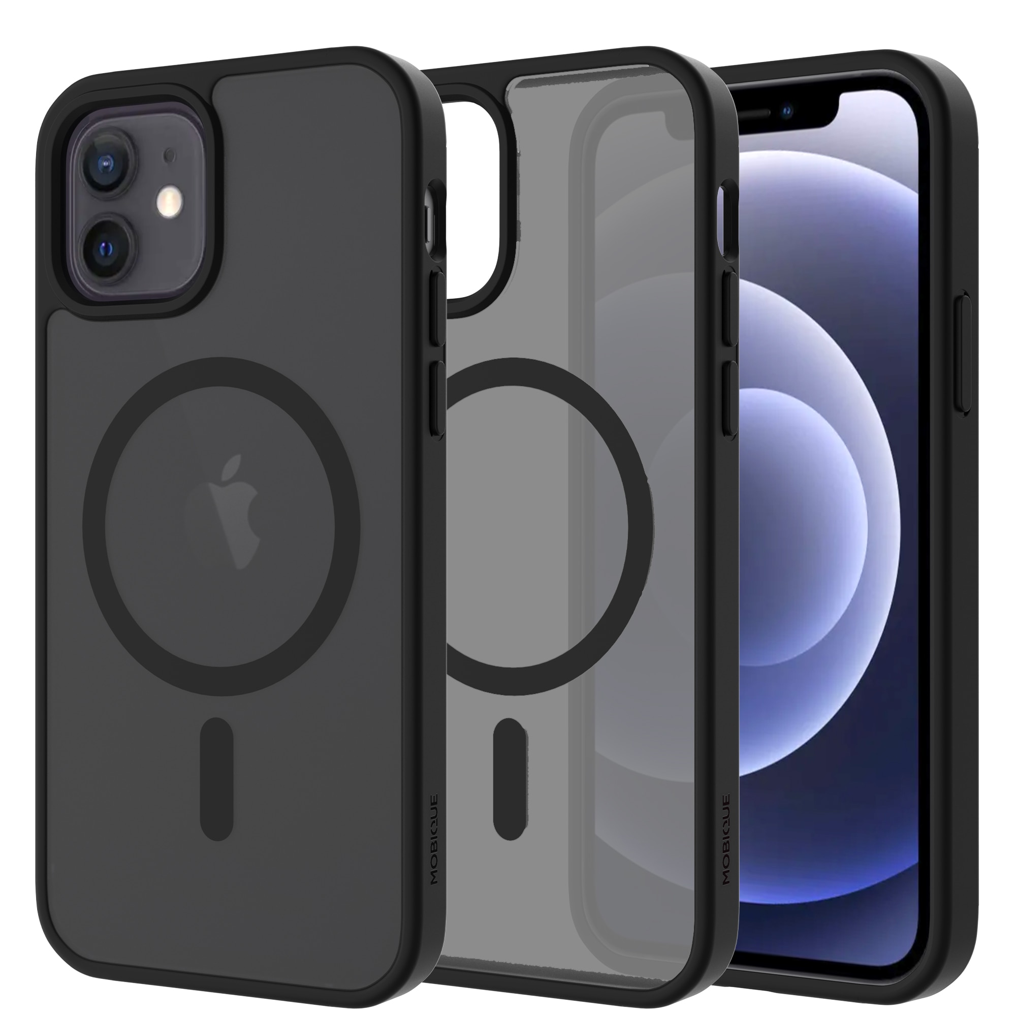 Magnetic Hybrid Kuori iPhone 12/iPhone 12 Pro Frosted Black